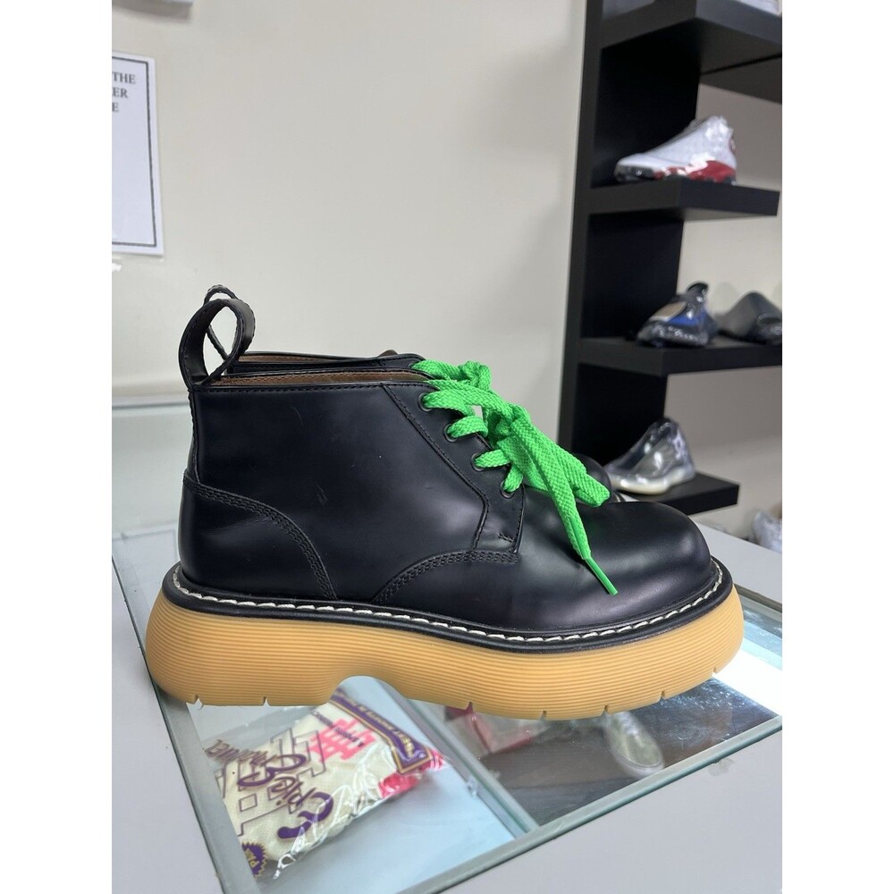 Bottega Veneta Tokyo Brush Calf Leather Ankle Platform Boots EU 40.5 9.5 US